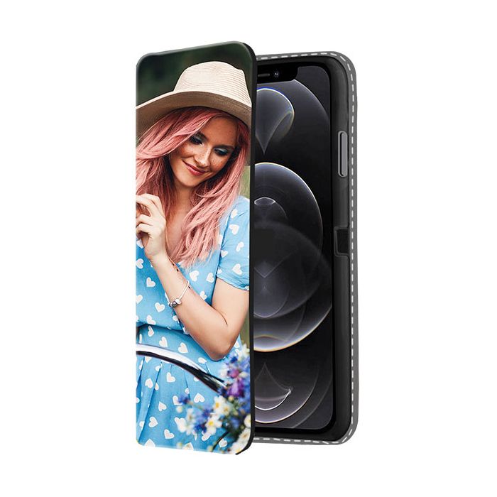 iPhone 12 Pro Personalised Front Printed Wallet Case