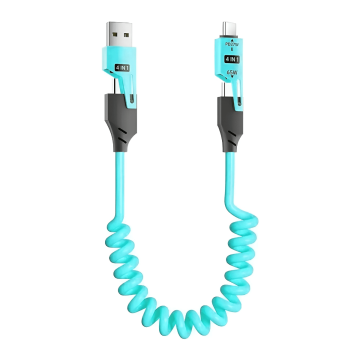 FlexCable 4 w 1 Kabel do ładowania - Niebieski