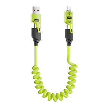 FlexCable 4w1 Kabel Ładujący - Zielony