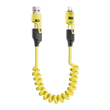 Kabel ładujący FlexCable 4-w-1 - Żółty
