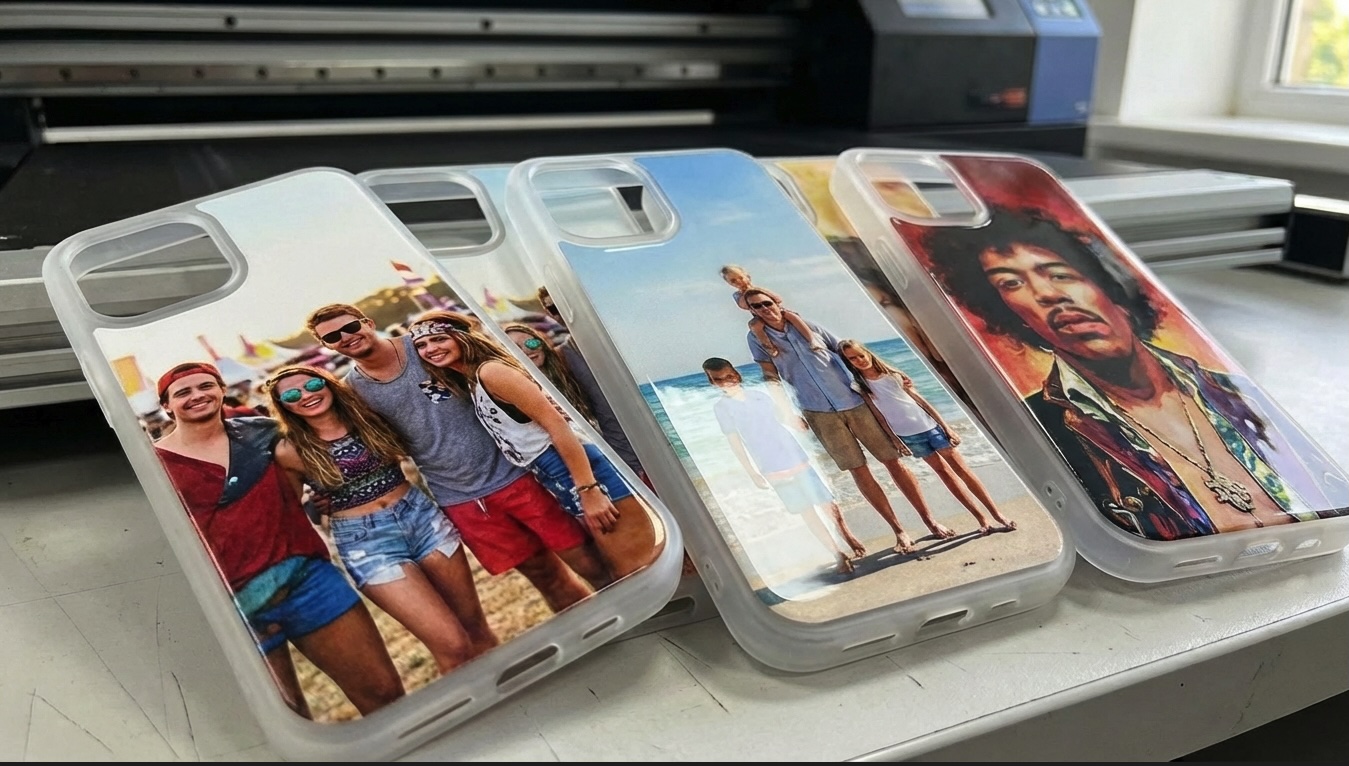 Zbliżenie struktury druku UV